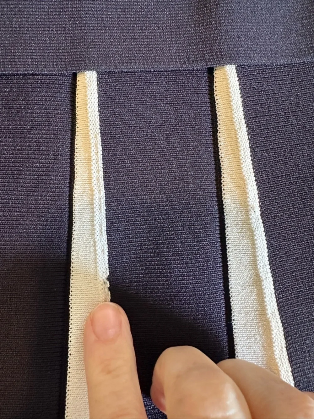 Ted Baker Navy and White Pleated Hem Dress - Picture 6 of 6